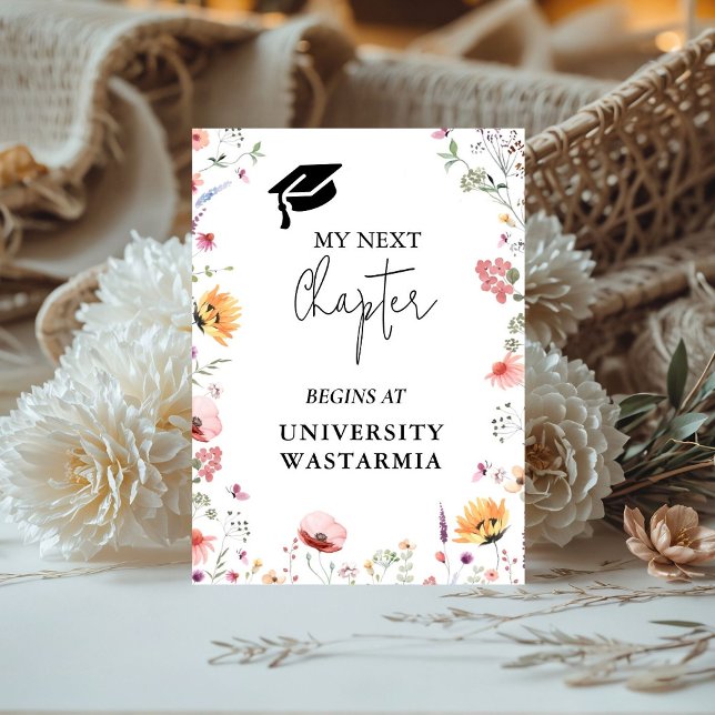 Signe De Table Fleur sauvage Garden Mon prochain chapitre Graduat (Créateur téléchargé)