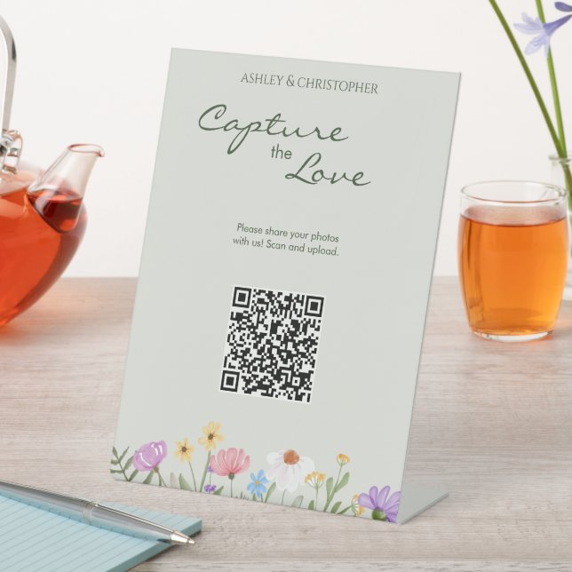 Signe De Table Fleur sauvage russe moderne photo Mariage (In SItu)