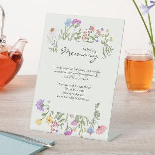Signe De Table Fleur sauvage Rustique Moderne En Mariage Memoriam