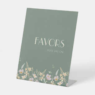 Signe De Table Fleur sauvage Sage Déco Faveurs de mariage