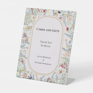 Signe De Table Fleur sauvage vintage Fern Lavender Cartes et Cade