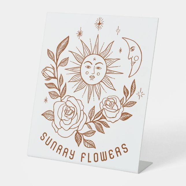 Signe De Table Fleuriste du Marché des Fermiers Roses Soleil Lune (Recto)