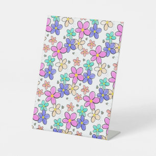 Signe De Table fleurs arc-en-ciel colorées lumineuses abeilles bo