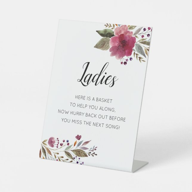 Signe De Table Fleurs Bourgognes Dames Salle de bain Panier Maria (Recto)