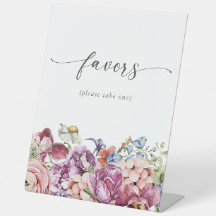 Signe De Table Fleurs Colorées Élégantes