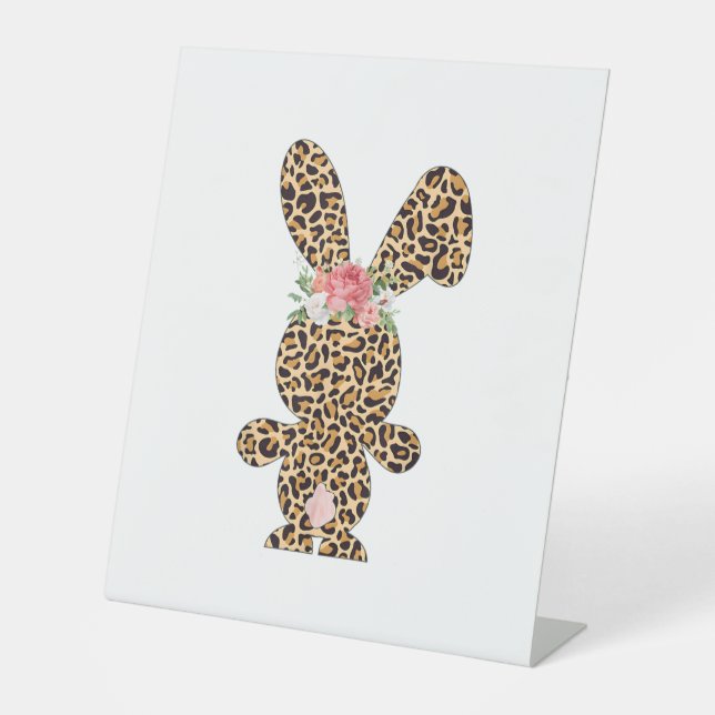 Signe De Table Fleurs de lapin Empreinte de léopard Filles Femmes (Recto)