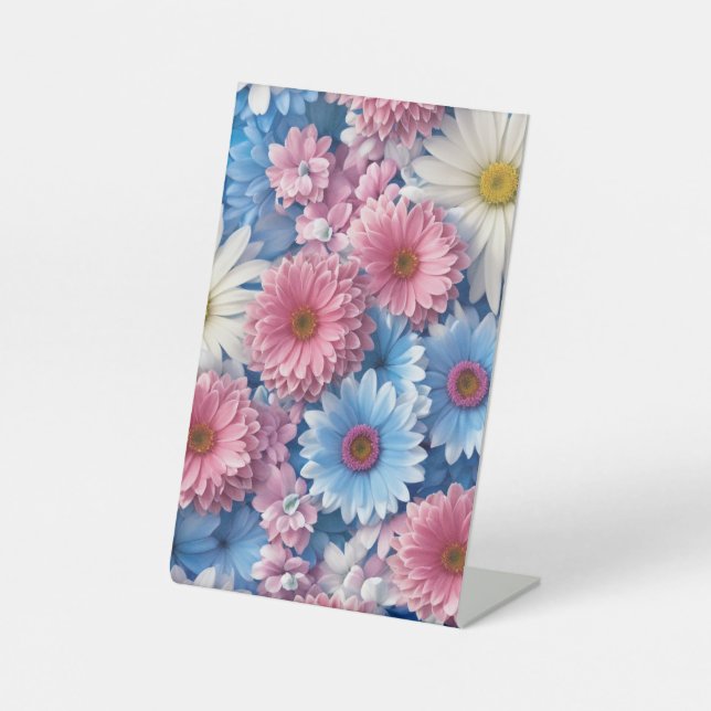 Signe De Table fleurs design palstique (Recto)