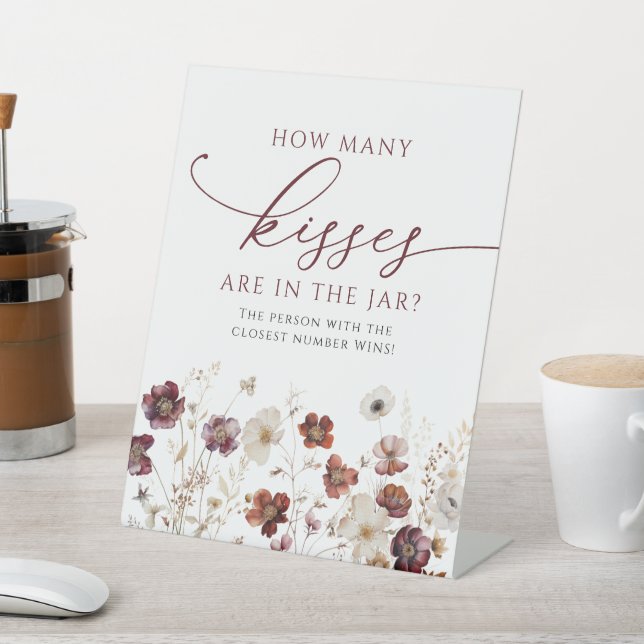 Signe De Table Fleurs sauvages D'Automne Combien De Baisers Sont  (In SItu)