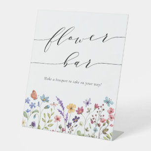 Signe De Table Fleurs sauvages de printemps et d'été Bar Fête de
