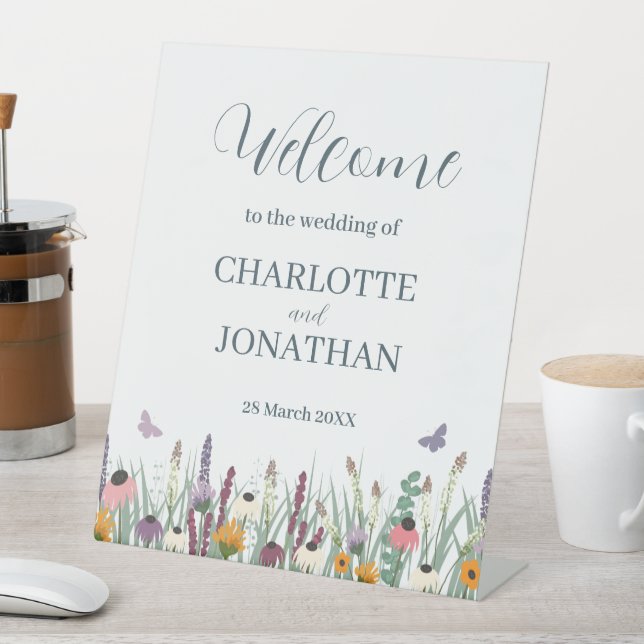 Signe De Table Fleurs sauvages et papillons Mariages (In SItu)