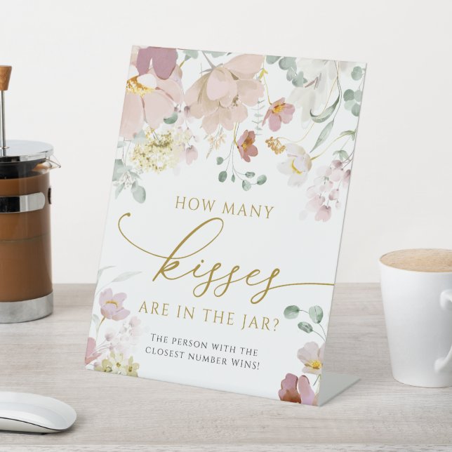 Signe De Table Fleurs sauvages Rouges Combien De Baisers Sont Dan (In SItu)