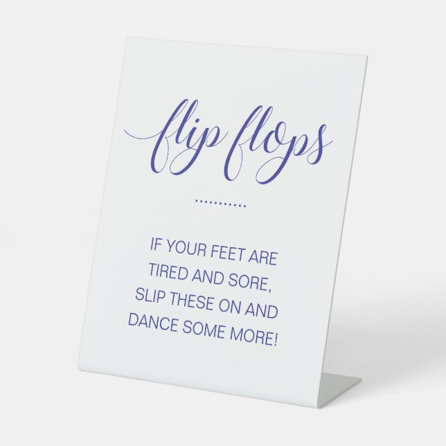 Signe De Table Flip Flops Dancing Chaussures Marine Blue Beach Ma (Recto)