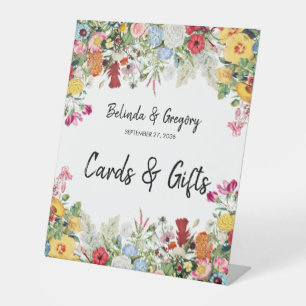 Signe De Table Floral Garden Flowers Mariage Cartes & Cadeaux