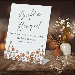 Signe De Table Floral Mariage rustique Construire un bouquet