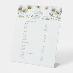 Signe De Table Flore minimaliste Menu Service Tarifs Salon