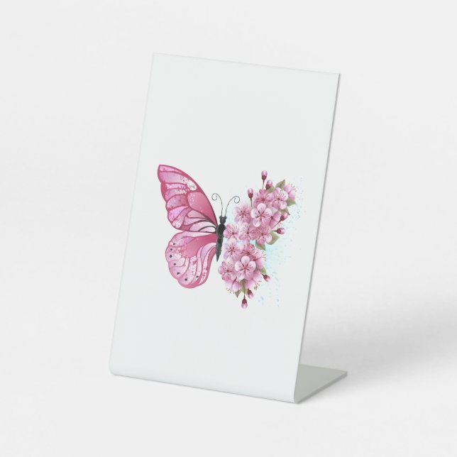 Signe De Table Flower Butterfly (Recto)