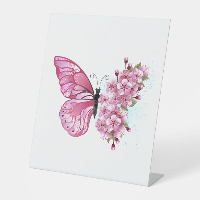 Signe De Table Flower Butterfly (Recto)