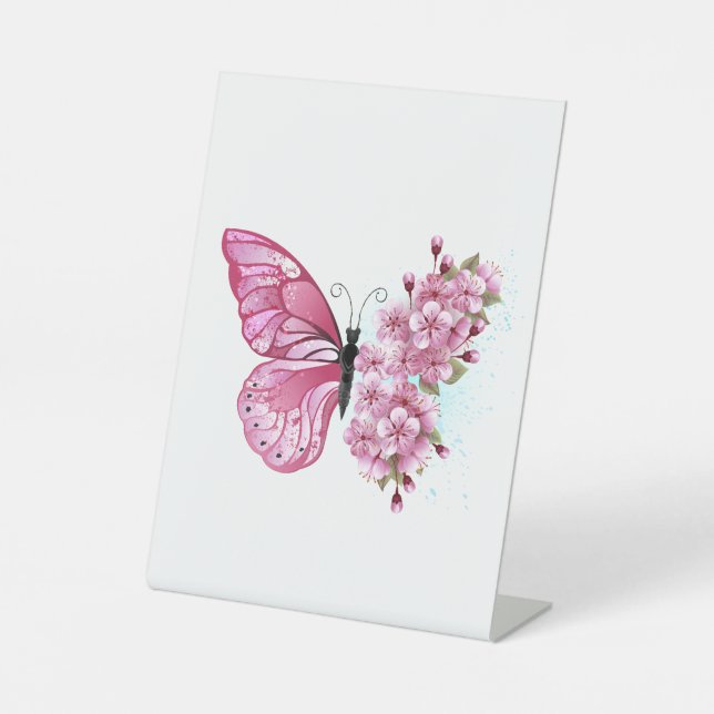 Signe De Table Flower Butterfly (Recto)