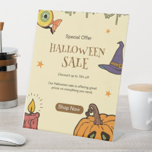 Signe De Table Flyer de vente Halloween Halloween, Nuit d'Hallowe