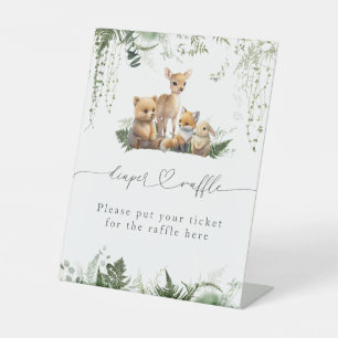 Signe De Table Foie de Baby shower neutre pour les animaux des bo