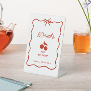 Signe De Table Folie Rouge Elle est la Cerise sur le Gâteau Enter