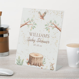 Signe De Table Fond de décor personnalisé pour Baby Shower Bohème
