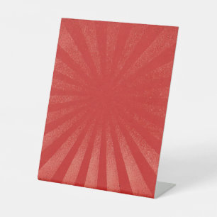 Signe De Table Fond de soleil rouge – Texture rétro vintage