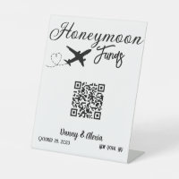 Fonds Lune de miel QR Code Mariage Avion
