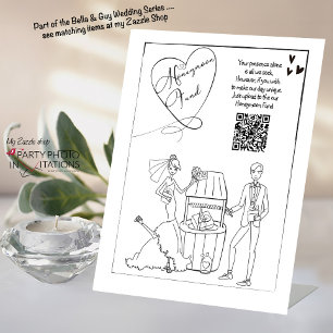 Signe De Table Fonds Lune de miel Signer Mariage Cadeau en espèce