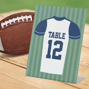 Signe De Table Football Jersey Jeu Jour Mariage Numéro de table