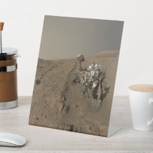 Signe De Table Forage sur Mars Curiosity Paysage martien rouge