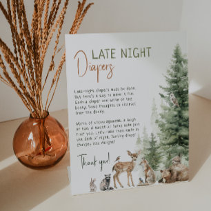 Signe De Table Forêt Bois Animaux Late Night Diapers
