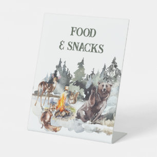 Signe De Table Forêt enchantée Bois rustique Bois 1er anniversair