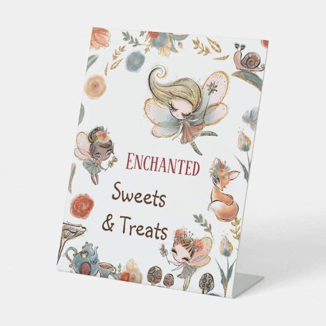 Signe De Table Forêt Whimsique Fée Anniversaire Douceurs Et Trait (Recto)