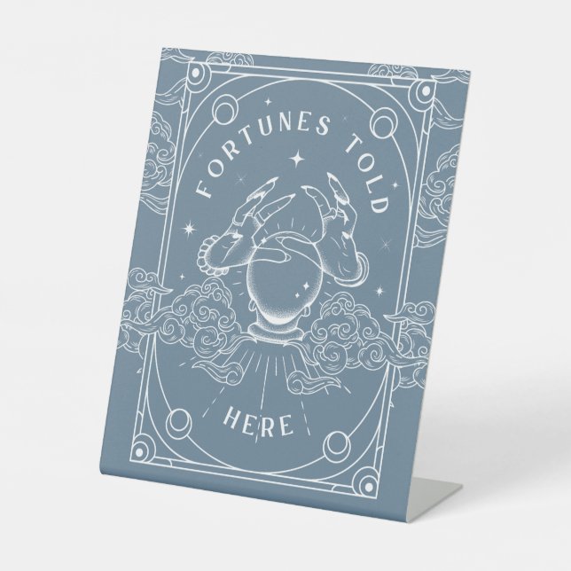 Signe De Table Fortunes Raconté Ici Bleu (Recto)