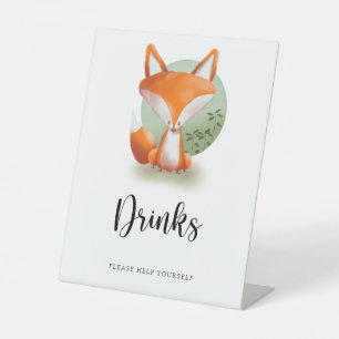 Signe De Table Fox Cub - Boissons vous aider