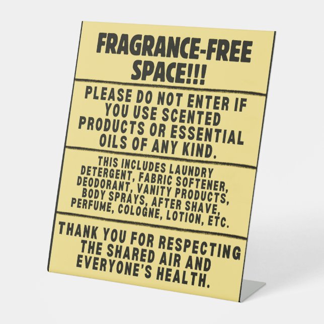 Signe De Table Fragrance-Free Desk Sign (Recto)