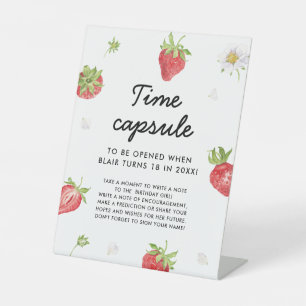 Signe De Table Fraise 1er Anniversaire heure Capsule