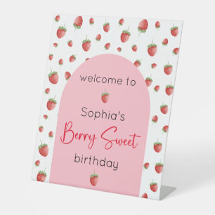 Signe De Table Fraise Birthday Berry Sweet Welcome