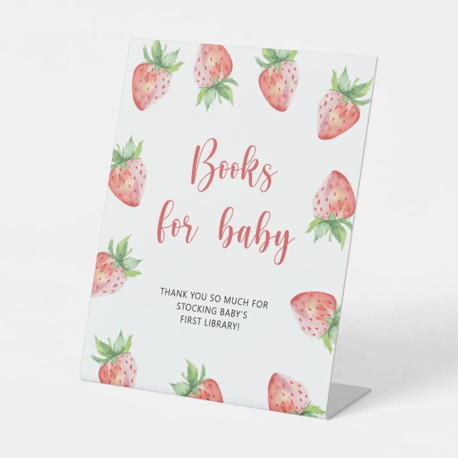 Signe De Table fraise - livres pour bébé (Recto)