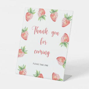 Signe De Table Fraise \ Merci d'être venu 