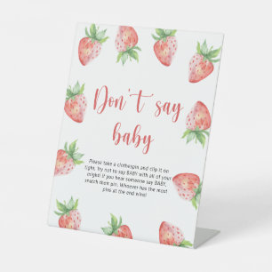Signe De Table Fraise - Ne dis pas bébé