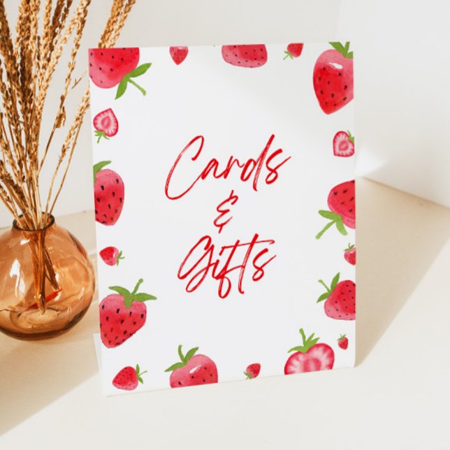 Signe De Table Framboise Cartes et cadeaux sucrés (Créateur téléchargé)