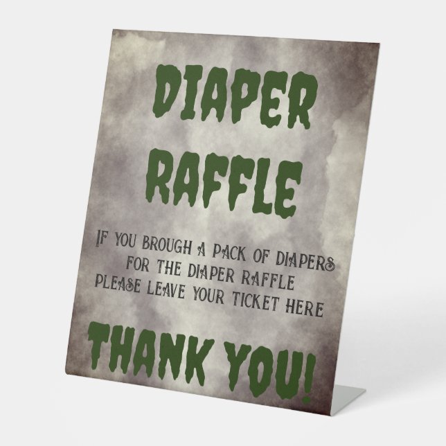 Signe De Table Frankenstein Diaper Raffle (Recto)