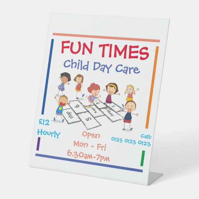 Signe De Table Free Standing Sign - Child Day Care  (Recto)