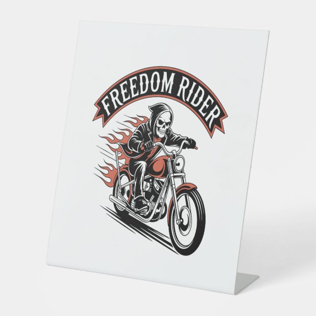 Signe De Table FreeDom Rider Biker (Recto)