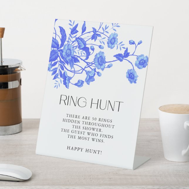 Signe De Table French Toile Floral Fête des mariées Ring Chasse (In SItu)