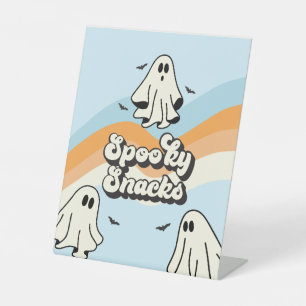 Signe De Table Friandises d'anniversaire fantôme rétro Spooky One