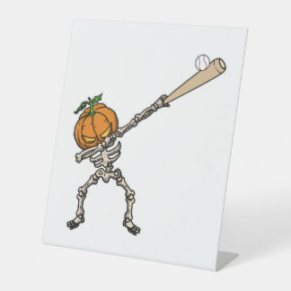 Signe De Table Funny Dabbing Pumpkin Head Baseball Gift Idea