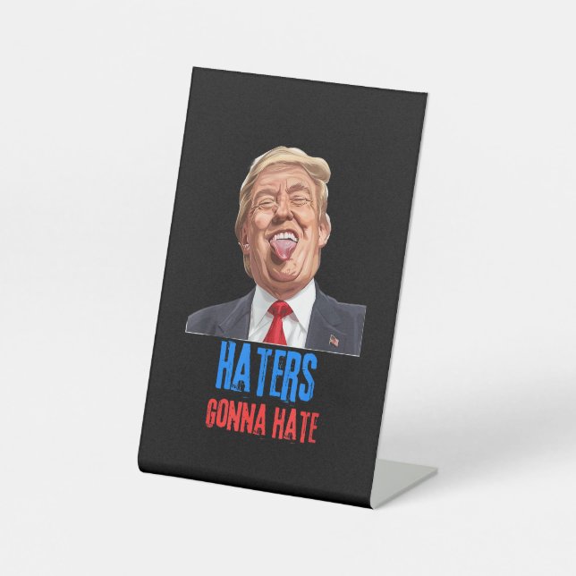 Signe De Table Funny Haters va détester les citations, drôle dire (Recto)